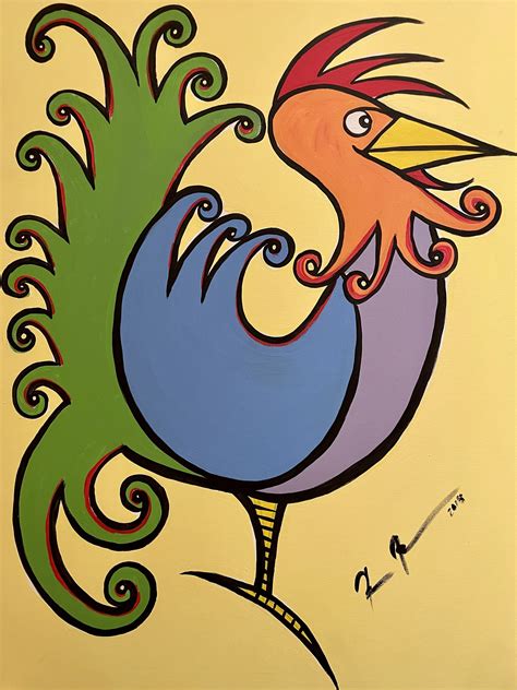sarimanok simple drawing|Drawing SariManok Part II .